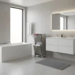 Panier à linge en acier inoxydable avec 2 compartiments à basculement, sur roues, tango Don Hierro – Image 6