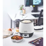 Lunch box électrique programmable 1,5 L 300 W blanc et noir Simeo – Image 2