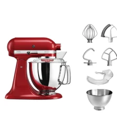 Robot artisan Rouge Empire 5KSM175PS avec accessoires supplémentaires Kitchenaid