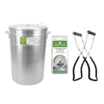 Lot cuiseur 90 L 24 bocaux avec thermomètre à cadran et pince à bocal
