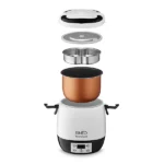 Lunch box électrique programmable 1,5 L 300 W blanc et noir Simeo – Image 3