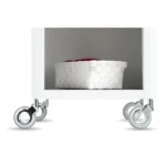 Meuble rangement salle de bain, cuisine, bureau. étagère avec tiroir. style scandinave, 42 x 31 x 82 cm., blanc-inox, thelma Don Hierro – Image 2