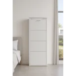 Meuble à chaussures KIBO 4 Compartiments, Blanc Don Hierro – Image 5