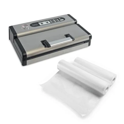 Lot appareil à emballer sous vide d'air semi-pro VS5800 et 2 rouleaux de sachets à découper