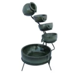 Fontaine Énergie Solaireà 4 Niveaux de Bols Renversants Vert Monstershop – Image 2