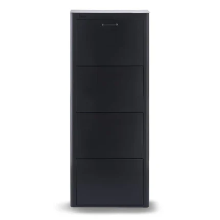 Meuble à chaussures KIBO 4 Compartiments, Noir Don Hierro