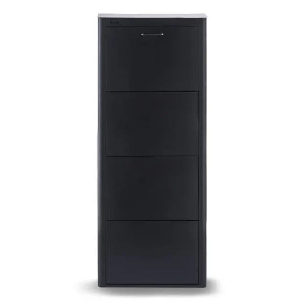 Meuble à chaussures KIBO 4 Compartiments, Noir Don Hierro