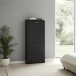 Meuble à chaussures KIBO 4 Compartiments, Noir Don Hierro – Image 6