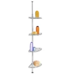 Étagère de douche télescopique acier inox 4 tablettes Wenko by Maximex