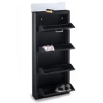 Meuble à chaussures KIBO 4 Compartiments, Noir Don Hierro – Image 7