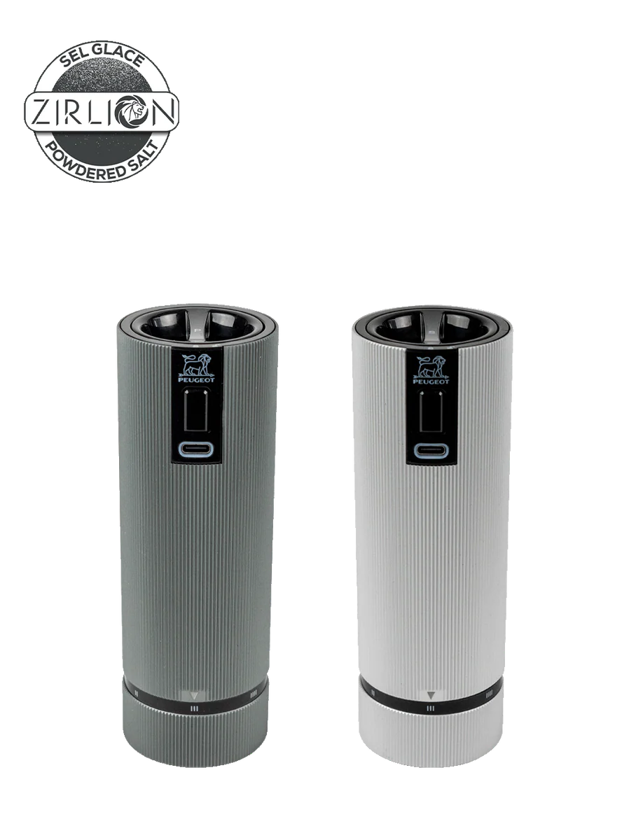 07b3bd23bb6c49f7b07fdf274241ecc5_1200x1200_crop_center Line Electric Coffret cadeau - Duo de moulins à poivre et à sel électriques rechargeables, u'Select, carbone et aluminium, 15 cm - 6in. Peugeot