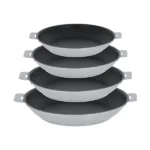 Lot 4 poêles inox antiadhérentes Strate sans manche 20, 24, 26 et 28 cm Cristel – Image 4