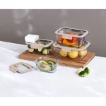 4 boîtes de conservation sous vide 460 ml, 800 ml, 1200 ml et 1900 ml et pompe sous vide Pebbly – Image 3