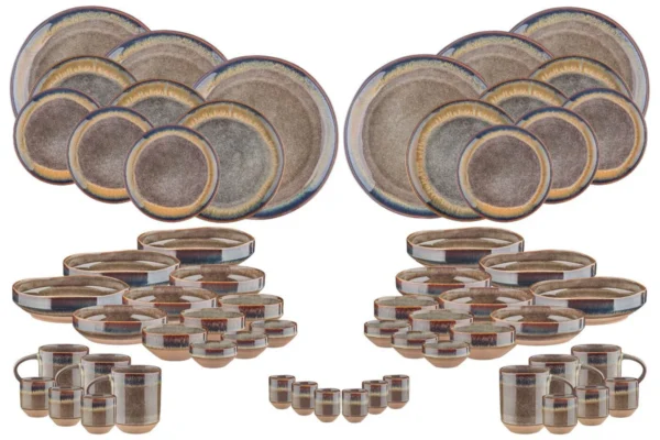Lot de 60 set complet en grès marron D Björn
