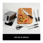 Bloc-couteaux - Ninja Foodi - Staysharp K32006eu - Avec Affûteur - Ensemble De Couteaux - 6 Pieces Aiguisées - Noir Ninja – Image 5