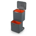 Poubelle Totem Graphite 60 L - 2 compartiments 30 L Joseph Joseph